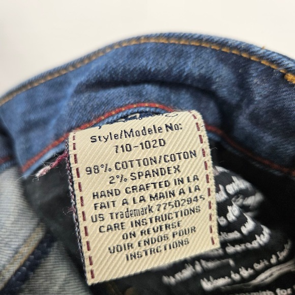 Cult of Individuality Jeans Blue Karma Straight Leg Dark Wash Slim Fit Size 27 - Picture 4 of 4